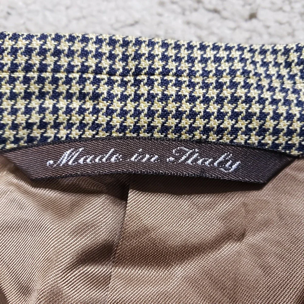 Canali Silk Wool Blazer 44R Tan Italy Suit Jacket